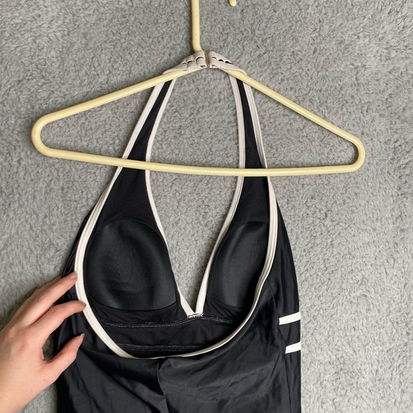 Speedo women's black one piece swimsuit competition halter summer padded 10 - Picture 6 of 11